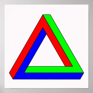 Affiche Illusion du triangle optique