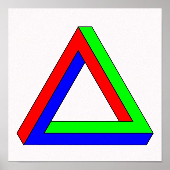 Affiche Illusion du triangle optique (Devant)