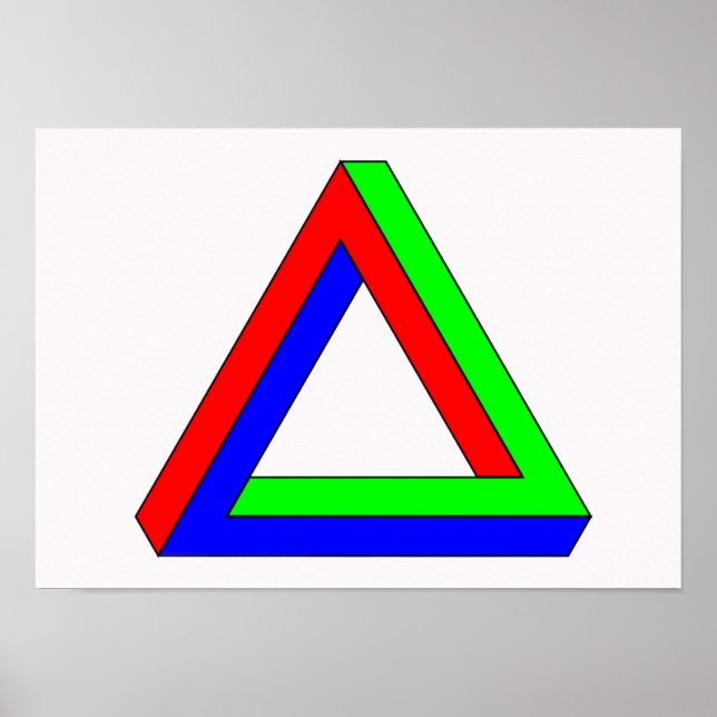 Affiche Illusion du triangle optique (Devant)
