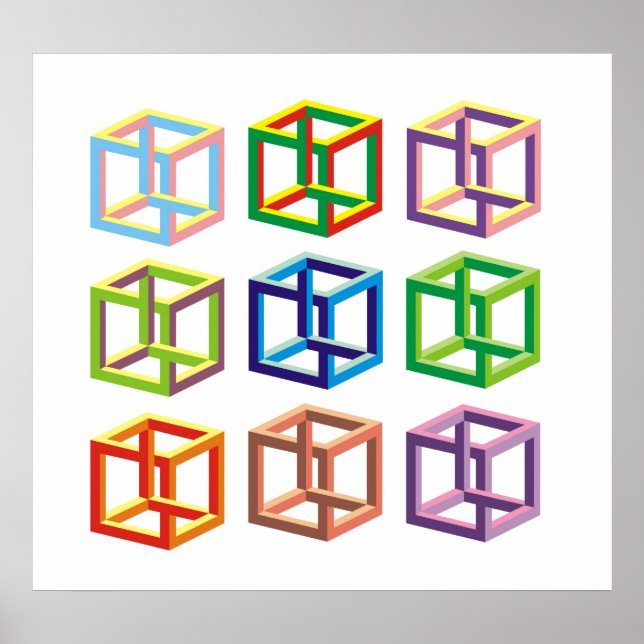 Affiche illusion optique (Devant)