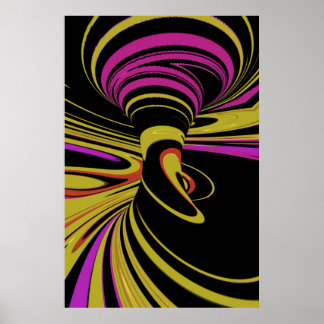 Affiche illusion optique colorée