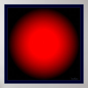 Affiche Illusion optique d'ampoule rouge clignotante