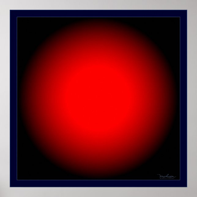 Affiche Illusion optique d'ampoule rouge clignotante (Devant)
