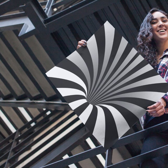 Affiche Illusion Optique Hypnotique Trippy Spiral Carré (Créateur téléchargé)