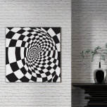 Affiche Illusion optique moderne Noir et blanc<br><div class="desc">Illusion optique Poster de décor noir et blanc - Les illusions optiques sont connues pour confondre vos pouvoirs de perception et tricks vos yeux, mais elles peuvent aussi améliorer votre vision et "oeil" ne peut pas croire qu'il rose! Cette affiche funky avec une magnifique illusion d'optique en noir et blanc...</div>