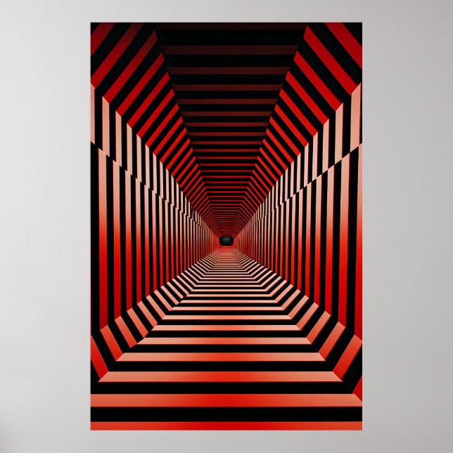 Affiche Illusions hypnotiques rouges (Devant)