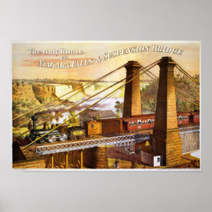 Affiche illustrant le train vintage