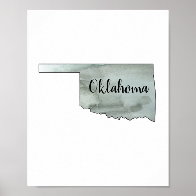 Affiche illustrant l'état de l'Oklahoma (Devant)