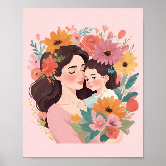 Affiche Illustrateur de la Fête des mères (Devant)