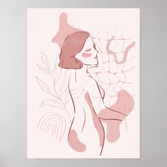 Affiche Illustration Abstraite de Boho Woman (Devant)