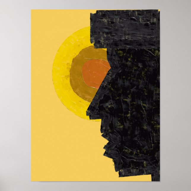 Affiche Illustration Abstraite de l'Âme Morabeza du Cap-Ve (Devant)