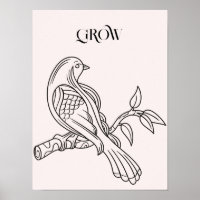 Illustration Abstraite Line Art Bird