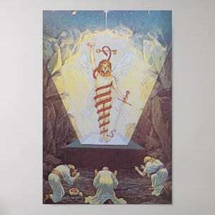 Affiche Illustration alchimique vintage