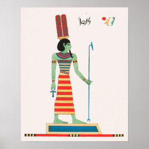 Affiche Illustration Amun de Pantheon Egyptien