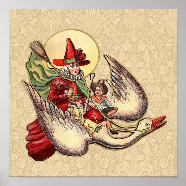 Affiche Illustration Antique pour Enfants de Mère l'Oye (Devant)