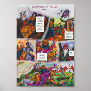 Affiche Illustration aquarelle Bande dessinée courte histo
