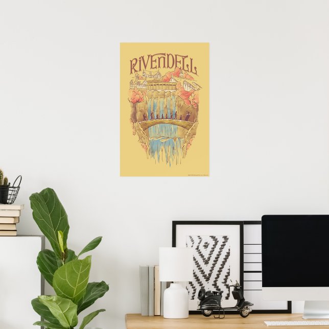 Affiche Illustration aquarelle de Fleurval™ Fellowship (Bureau à domicile)