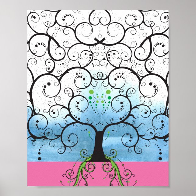Affiche Illustration Arbre de vie (Devant)