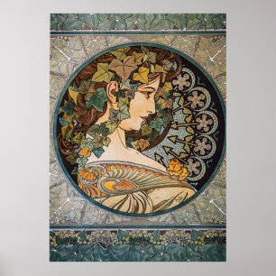 Affiche Illustration Art nouveau par Alphonse Mucha