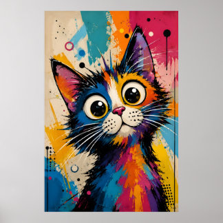 Affiche Illustration artistique colorée abstraite