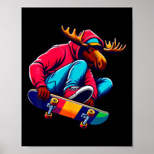 Affiche Illustration artistique de cool funky moose en ska