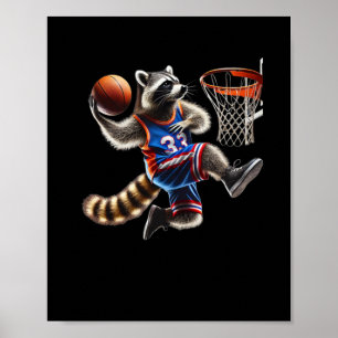 Affiche Illustration artistique de dunk de basket-ball de