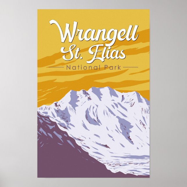 Affiche Illustration artistique du parc national de Wrange (Devant)