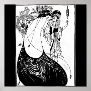 Affiche Illustration-Aubrey Beardsley 8 d'Affiche-Cru