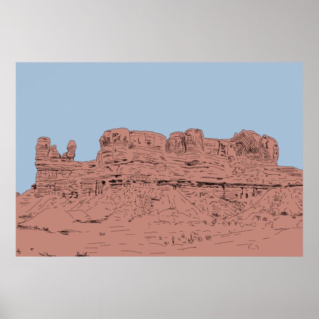 Affiche Illustration Bluff, Utah (Devant)