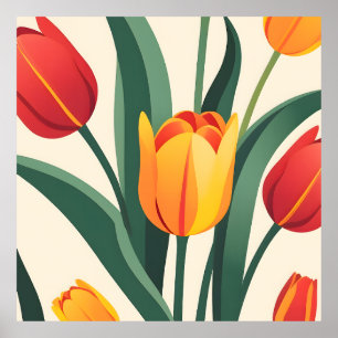 Affiche Illustration Bold Tulip
