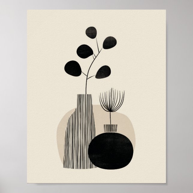 Affiche Illustration botanique abstraite (Devant)