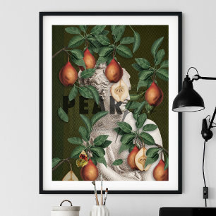 Affiche Illustration botanique Collage Vénus