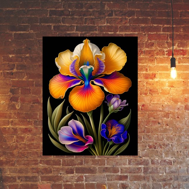 Affiche Illustration botanique florale jaune (Créateur téléchargé)