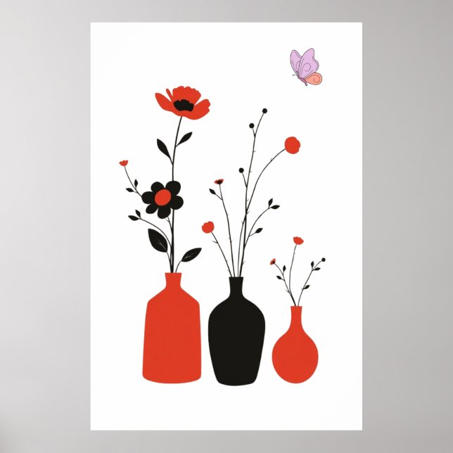 Affiche Illustration botanique minimaliste (Devant)