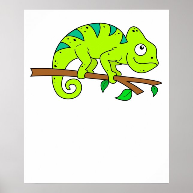 Affiche Illustration Chameleon (Devant)
