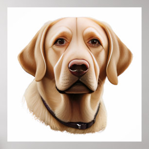 Affiche Illustration classique du Labrador Retriever