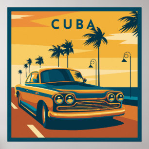 Affiche Illustration Cuba