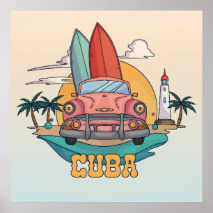 Affiche Illustration Cuba