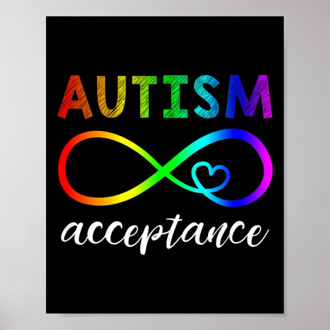 Affiche Illustration d'acceptation de l'autisme Red Instea (Devant)