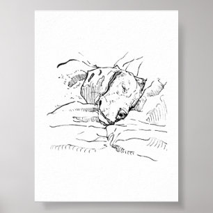 Affiche Illustration d'amour pour le chien Beagle