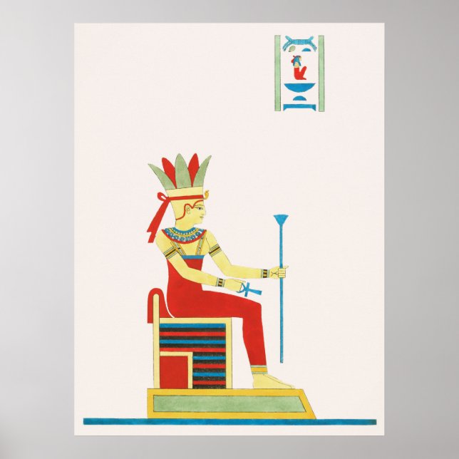 Affiche Illustration d'Anuket de Pantheon Egyptien 1823 (Devant)
