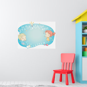 Affiche Illustration d'apprentissage de l'alphabet pour en