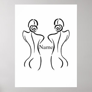 Affiche Illustration d'art féminin Thunder_Cove