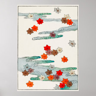 Affiche Illustration d'automne et d'eau de Bijutsu Sekai