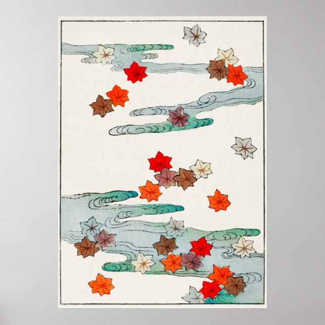 Affiche Illustration d'automne et d'eau de Bijutsu Sekai (Devant)