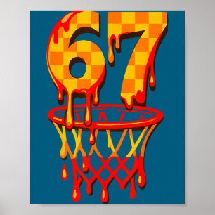 Affiche Illustration de basketball cool 67 Six Seven