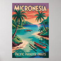 Illustration de bateaux de Micronésie Art de voyag