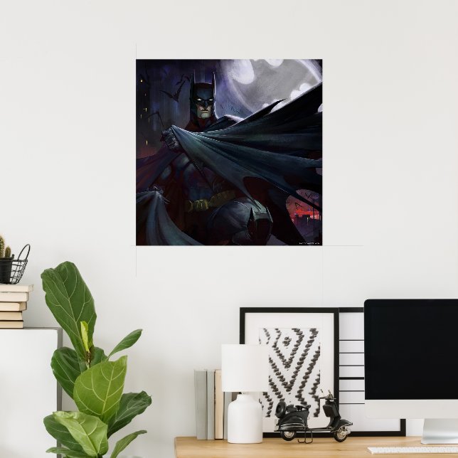 Affiche Illustration de Batman sur la crise infinie (Bureau à domicile)