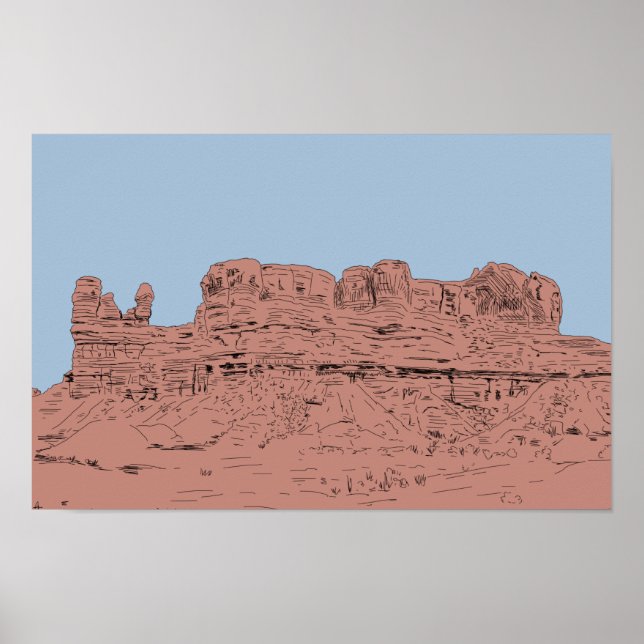 Affiche Illustration de Bluff, Utah (Devant)