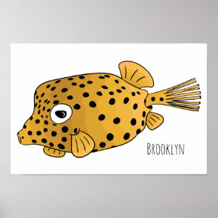 Affiche Illustration de boxfish jaune